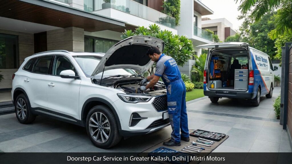 Mistri Rasheed Gp Expert Doorstep Car Service in Greater Kailash, Delhi | Mistri Motors