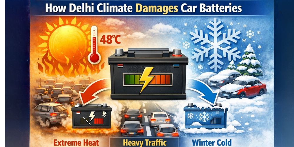 How Delhi Climate Damages Car Batteries
