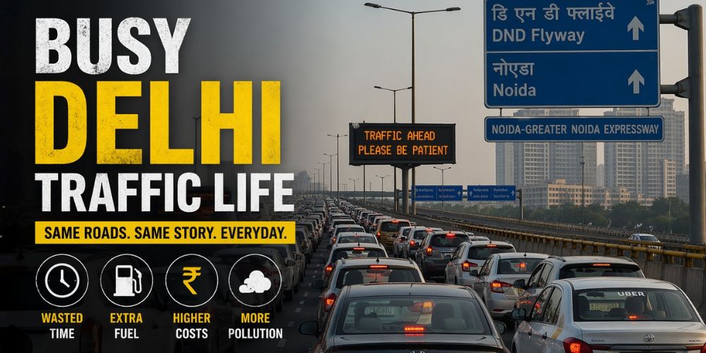 Busy Delhi Traffic Life