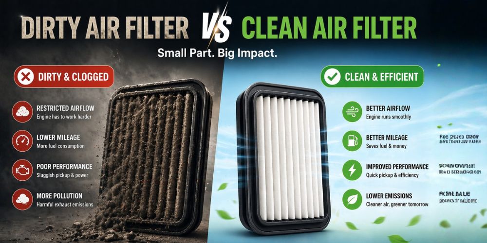 Dirty Air Filter vs Clean Air Filter
